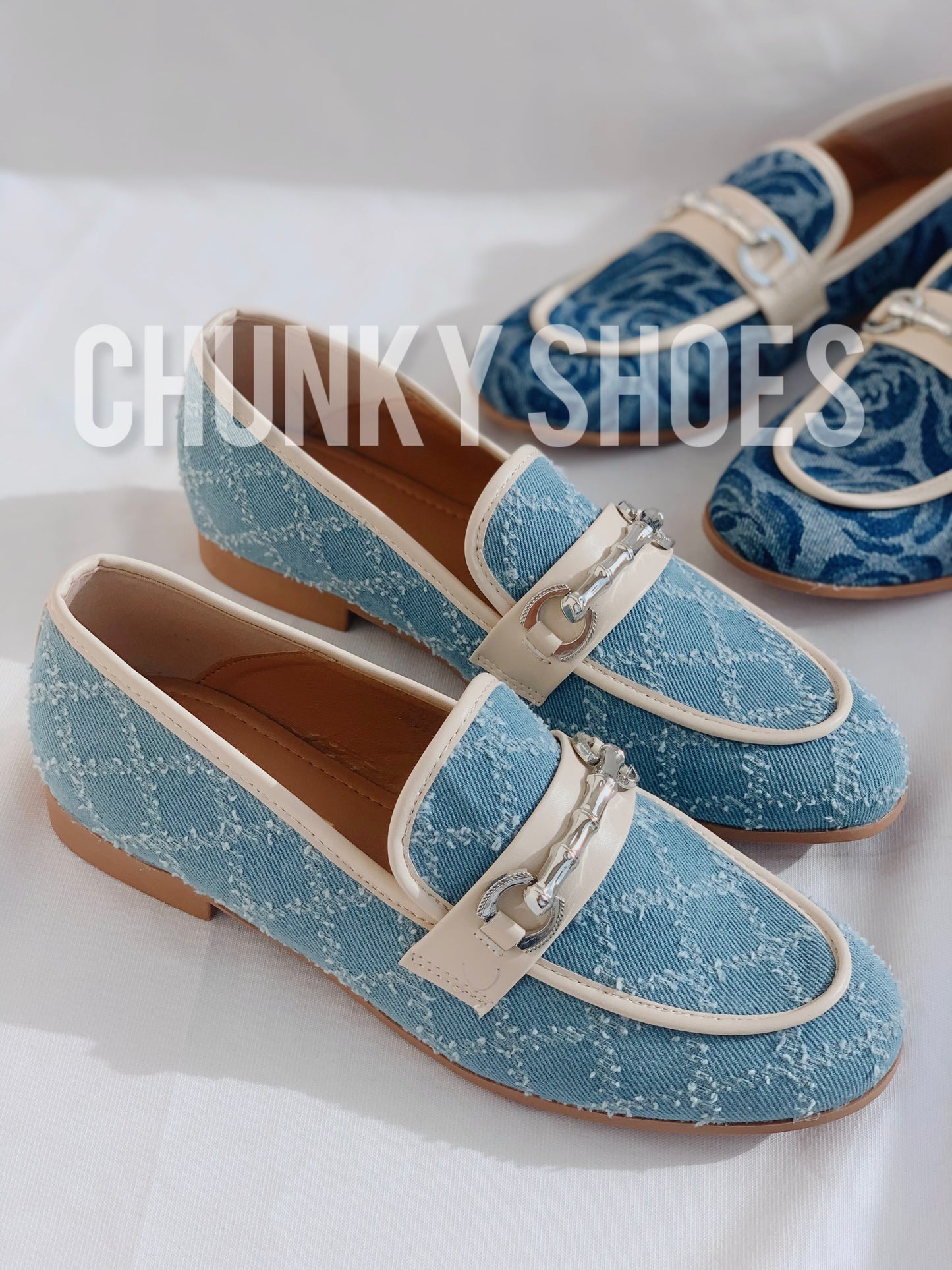 Denim loafers