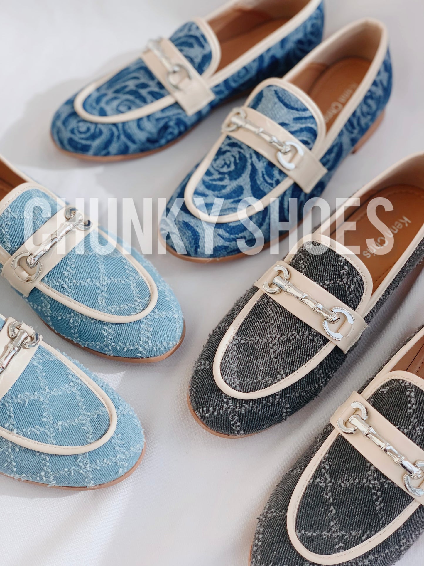 Denim loafers