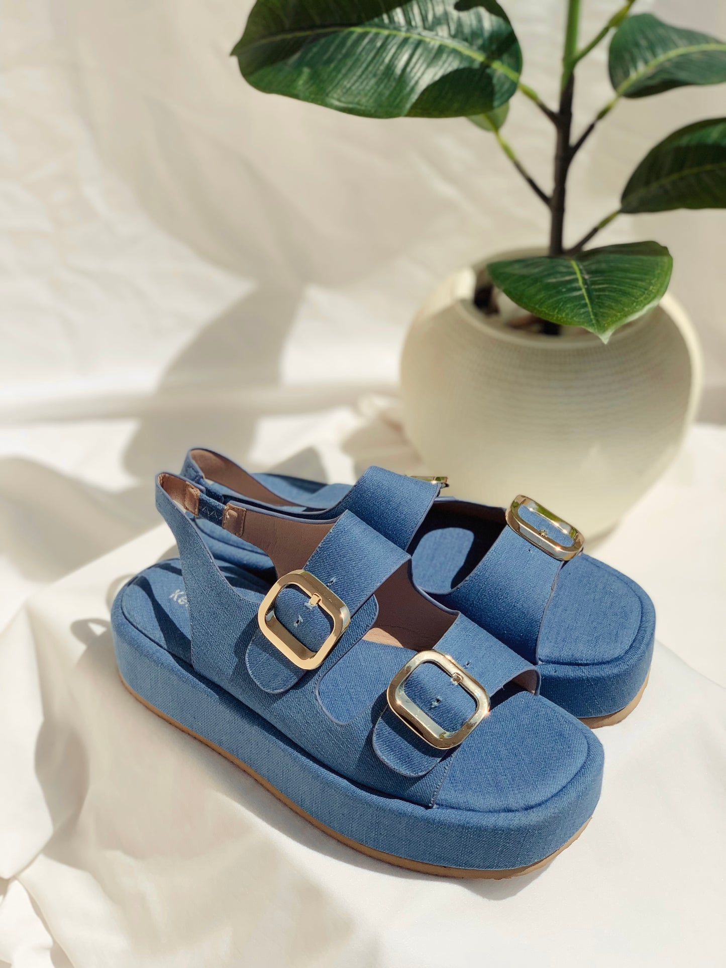 Denim sandal