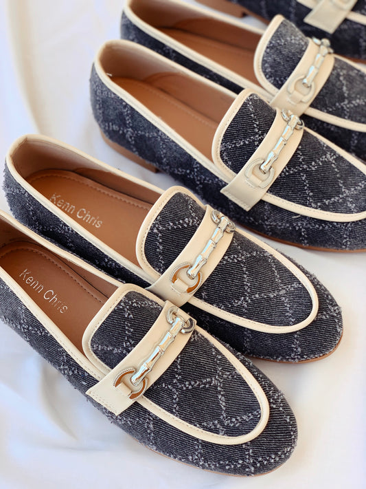 Grey loafers